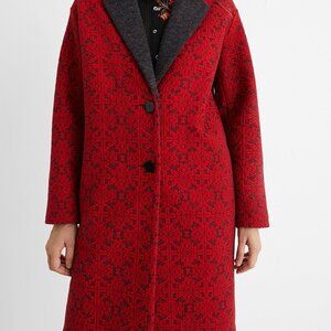 ISO: Desigual long tricot coat friezes jacket (red)